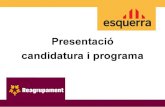Presentació candidatura i programa