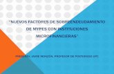 Nuevos factores de sobreendeudamiento de MYPES con instituciones microfinancieras