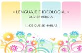 Lenguaje e ideología