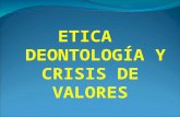 Etica y crisis de valores