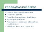 Presentacion programas europeos