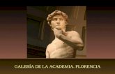 Galería de la Academia. Florencia.