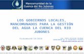 Los gobiernos locales, mancomunados para la gestión del agua la cuenca del rio jubones 30 nov-2010