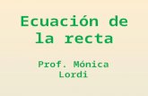 Ecuación de la recta - Prof. Mónica Lordi