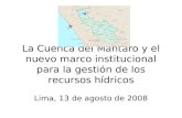La Cuenca del Mantaro y el nuevo marco institucional para la gestión de los recursos hídricos -  Ivan La Negra