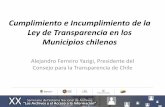 Alejandro Ferreiro Yazigi - Cumplimiento e Incumplimiento de la Ley de Transparencia en los Municipios chilenos - Consejo para la Transparencia de Chile