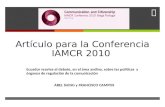 Participación en Braga - IAMCR 2010