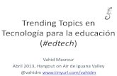 Trending topics de las tecnologías para la educación
