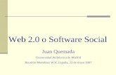 Web 2.0, W3C y Software Social