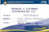TEORIAS Y SISTEMAS PSICOLOGICOS III