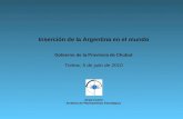 Inserción de la argentina en el mundo. gobernación de chubut
