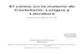 El cómic en la materia de castellano lengua y literatura