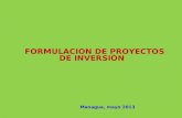 FORMULACION DE PROYECTOS DE INVERSION