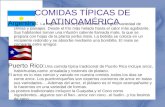 Comidas típicas de Argentina y Puerto Rico.