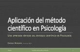 Aplicación del método científico en psicología