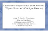 Opciones Disponibles En El Mundo Open Source (CóDigo Abierto)