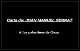 Carta de Joan Manuel Serrat a los Palestinos