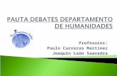 Pauta debates departamento de humanidades