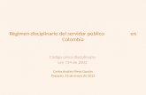 Régimen disciplinario del servidor público en colombia