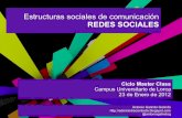 Redes sociales. Estructuras Sociales de Comunicación