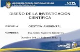 UTPL-DISEÑO DE LA INVESTIGACIÓN CIENTÍFICA-I-BIMESTRE(OCTUBRE 2011-FEBRERO 2012)