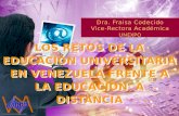 LOS RETOS DE LA EDUCACIÓN UNIVERSITARIA EN VENEZUELA FRENTE A LA EDUCACION  A DISTANCIA