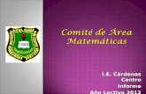Informe comité matemáticas año lectivo 2012