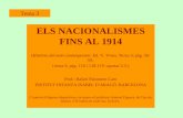 TEMA 3. Els nacionalismes fins al 1914. 1r BATXILLERAT. HISTÒRIA CONTEMPORÀNIA DEL MÓN