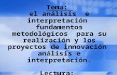 Presentación analisis e interpretacion para la realizacion de proyectos innovacion