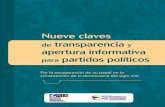 Nueve Claves Transparencia y Apertura Informativa Para Partidos Políticos