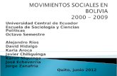 Movimientos Sociales en Bolivia 2000 - 2009