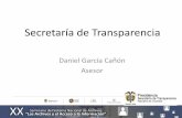 Dr. daniel andrés garcía cañón   secretario de transparencia de la presidencia de la republica - colombia