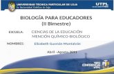 BIOLOGIA GENERAL PARA EDUCADORES (II Bimestre Abril Agsoto 2011)
