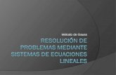 Resolución de problemas mediante sistemas de ecuaciones lineales