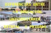 Diferencias entre educación universitaria estatal y privada.grupo 6