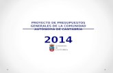 Presentación Presupuestos Generales de Cantabria para 2014