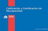 Certificacion y calificacion de discapacidad 2013
