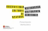 Presentación del Observatorio Cultural de Navarra
