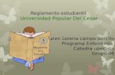 Reglamento estudiantil Universidad Popular del Cesar.