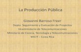 La Producción Pública - Giovanni Barroso Freer