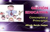 Gestión educativa conceptos y principios