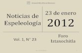 Noticias de espeleología 20120123
