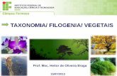 Taxonomia, sistemática e principais grupos de algas e vegetais