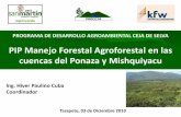 ForoAgroforesteria - PIP Manejo Forestal Agroforestal en las cuencas del Ponaza y Mishquiyacu