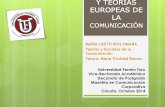 Exponentes y teorias europeas de la comunicacion