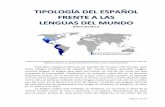 TIPOLOGÍA DEL ESPAÑOL FRENTE A LAS LENGUAS DEL MUNDO