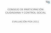 Evaluación anual 2011 del POA del CPCCS