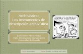 Archiv­stica: Los instrumentos de descripci³n archiv­stica