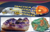 Practica de muestra de observación de minerales