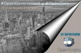 OpenGoverment y OpenData ¿Y si se llegara a cumplir?